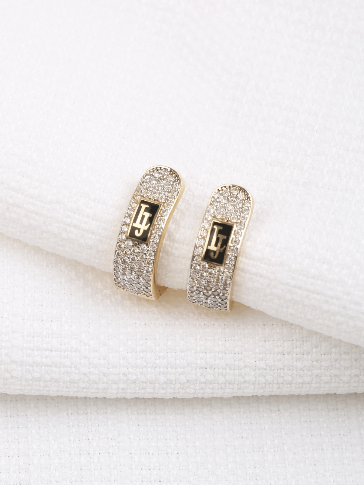 LJ Taşlı Altın Küpe