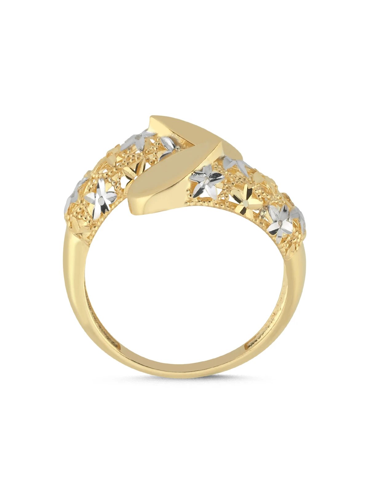 Damla Motif Altın Yüzük