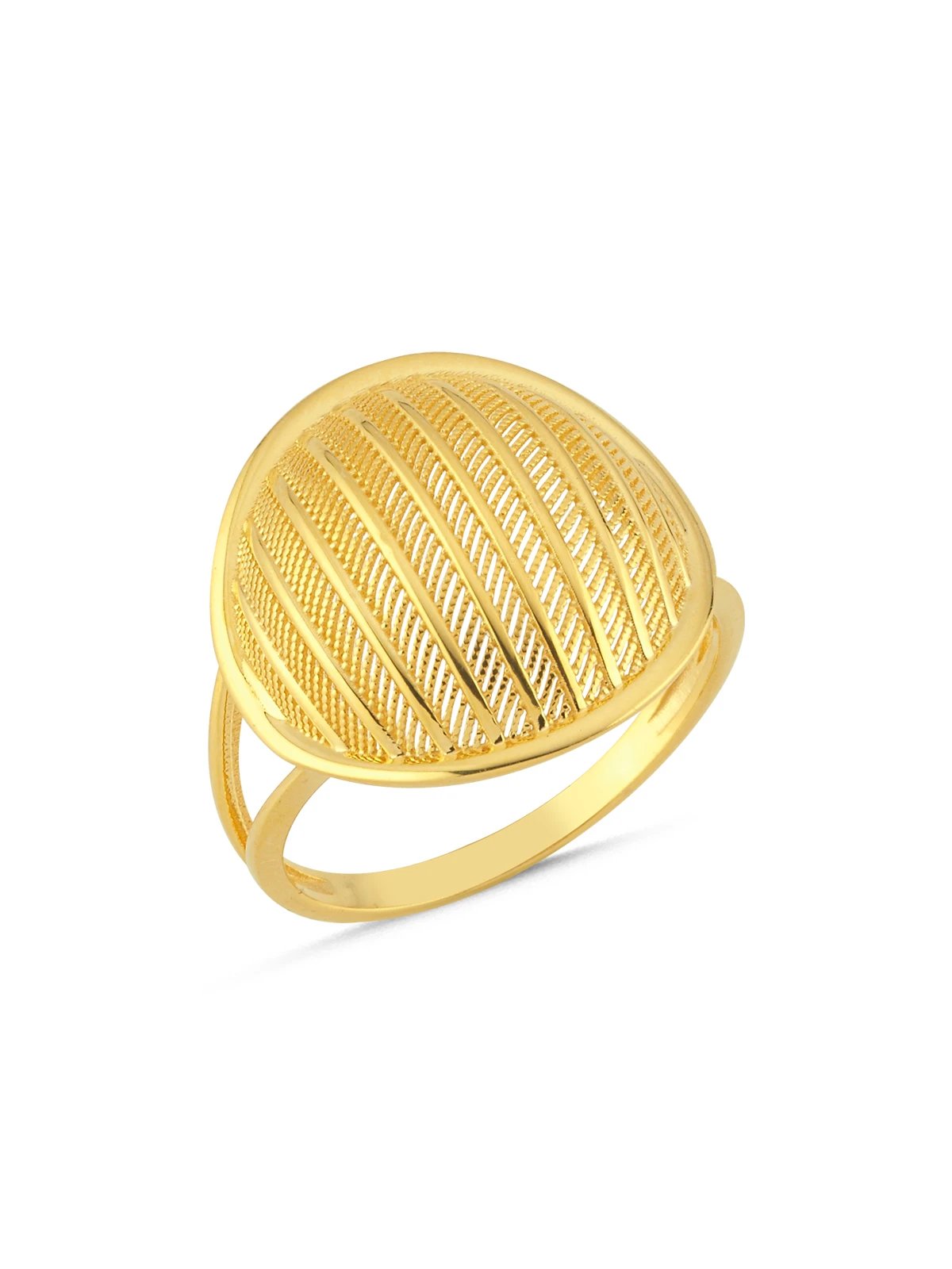 Hasır Desen Altın Yüzük