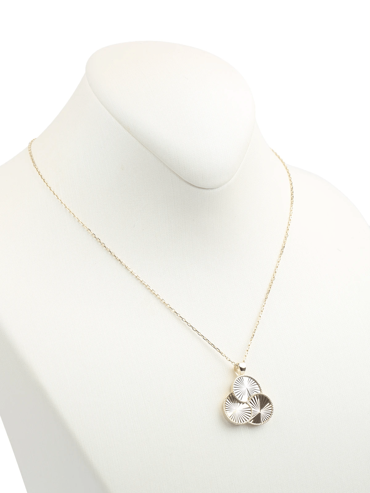 Üç Renk Pervane Altın Kolye