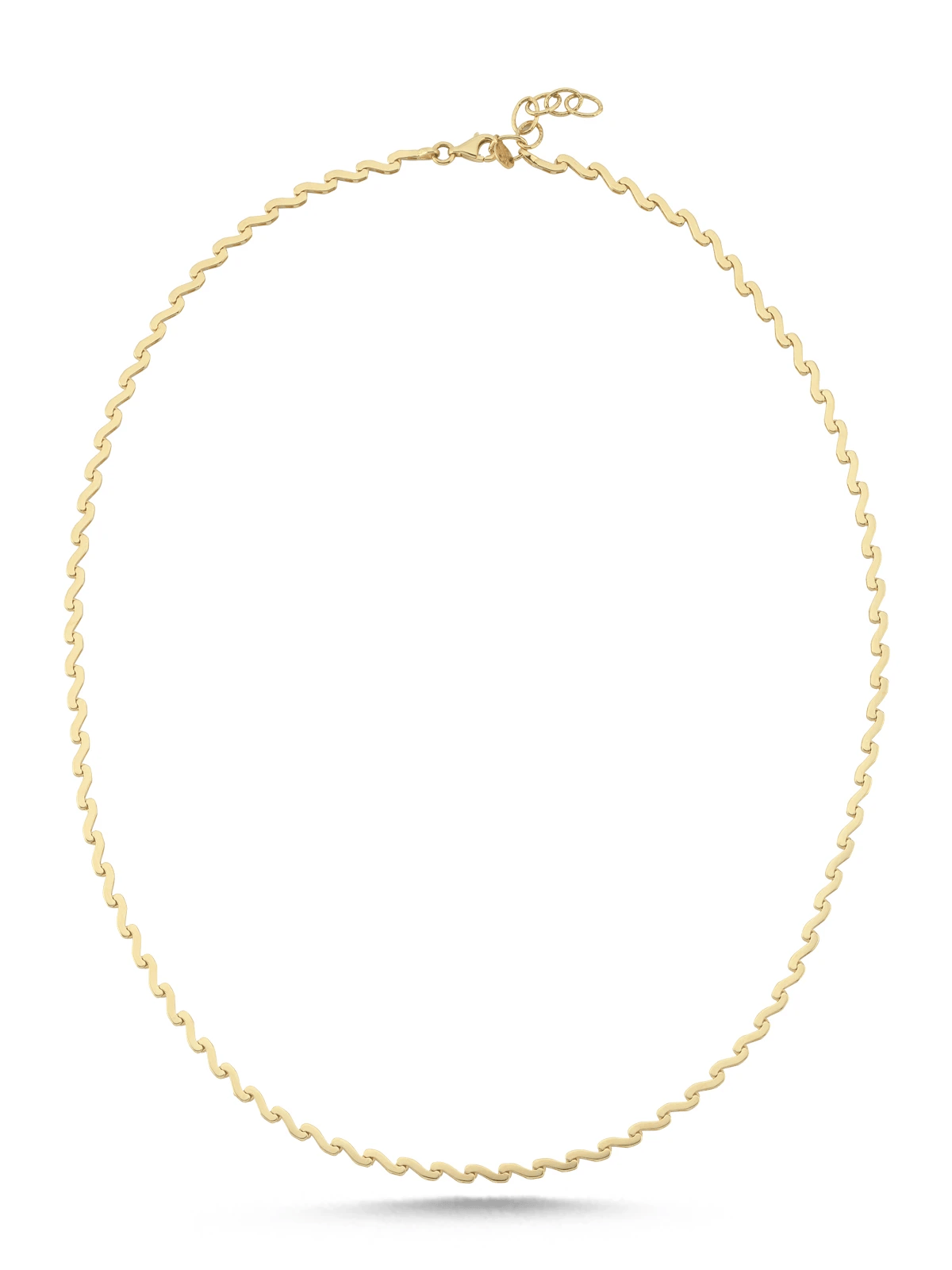 Kıvrım Altın Zincir Kolye