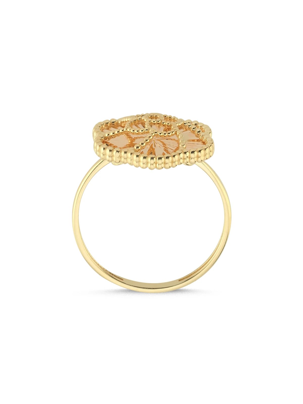 Çiçek Işıltısı Altın Yüzük