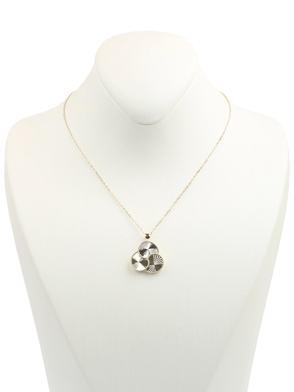 Üç Renk Pervane Altın Kolye