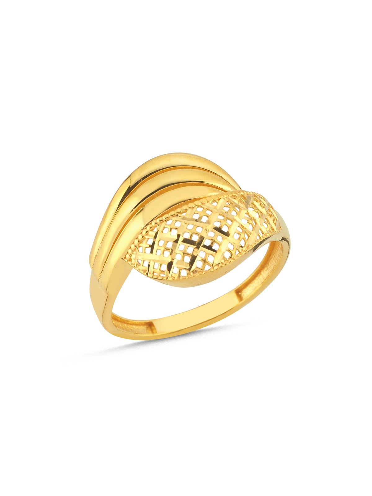 Form Hasır Altın Yüzük