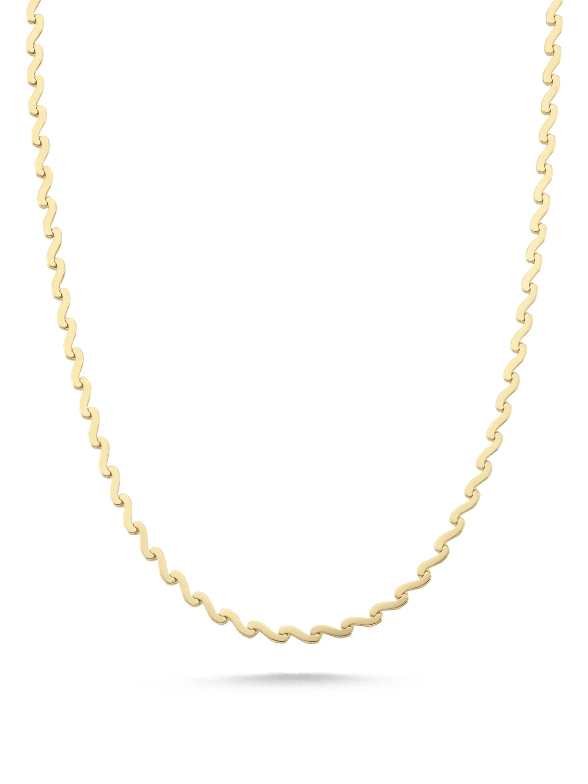 Kıvrım Altın Zincir Kolye