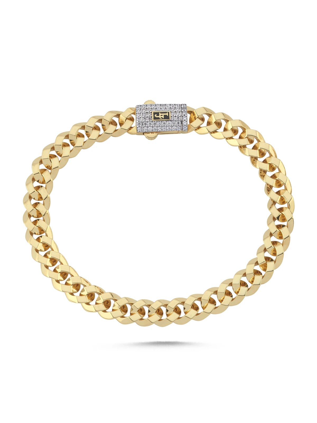 Kristal Gurmet Altın Bileklik 7mm