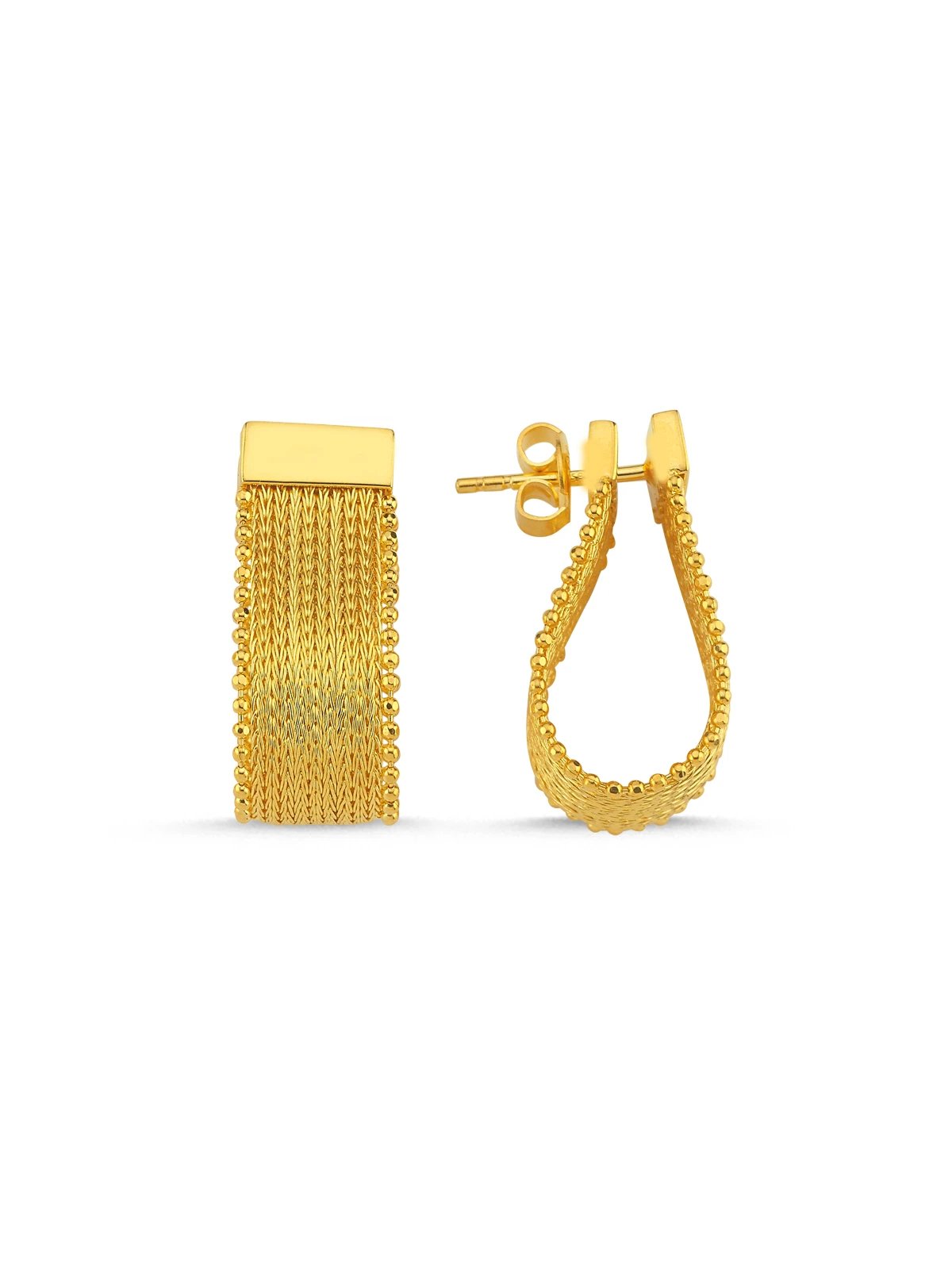 Kafkas Hasırı Altın Küpe