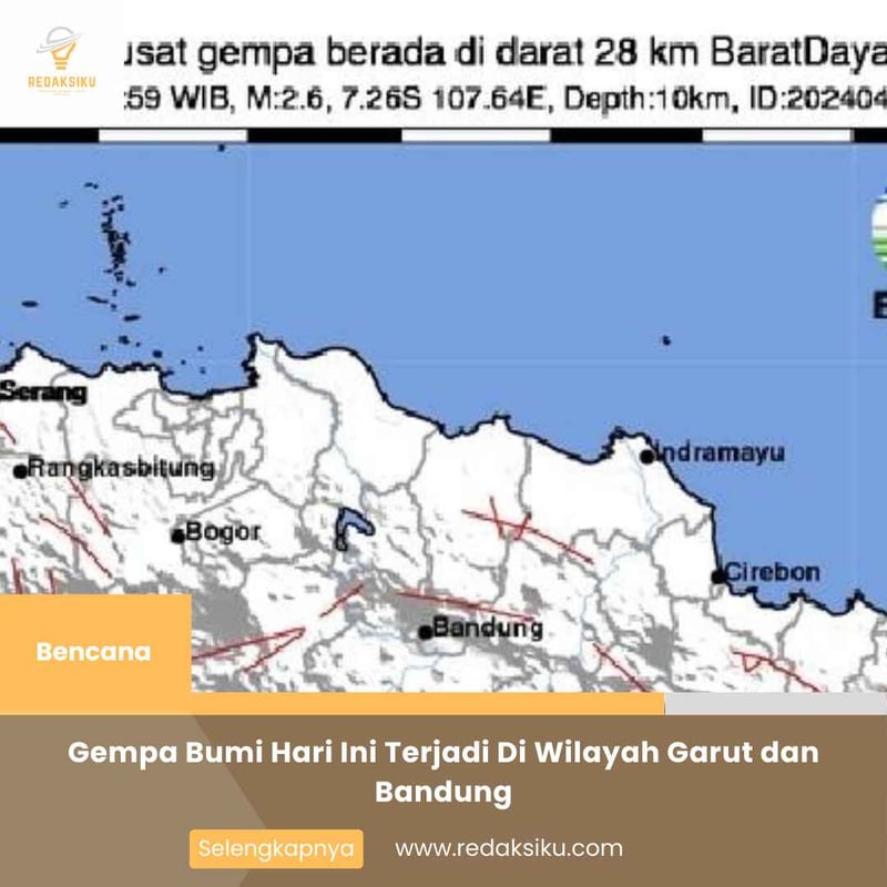 Gempa Bumi Hari Ini Terjadi Di Wilayah Garut dan Bandung