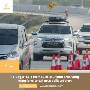 Tol Jogja-Solo membuka jalur satu arah yang fungsional untuk arus balik Lebaran