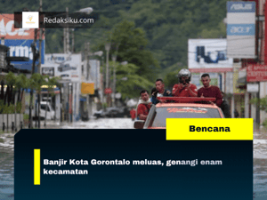 Banjir Kota Gorontalo meluas, genangi enam kecamatan