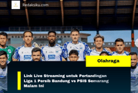 Link Live Streaming untuk Pertandingan Liga 1 Persib Bandung vs PSIS Semarang Malam Ini