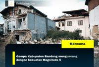 Gempa Kabupaten Bandung menguncang dengan kekuatan Magnitudo 5