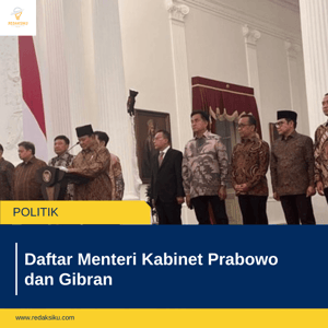 Daftar Menteri Kabinet Prabowo dan Gibran