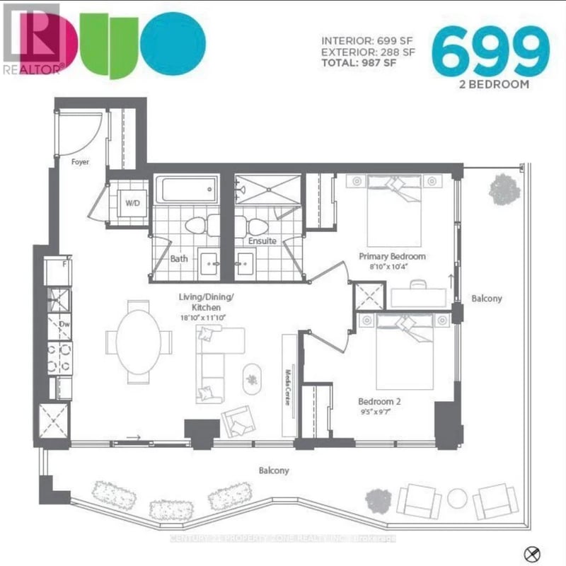 #1503 260 Malta Avenue, Brampton (Fletcher's Creek South), Ontario, L6Y6L7, Brampton (Fletcher's Creek South), Ontario — photo 1 of 5