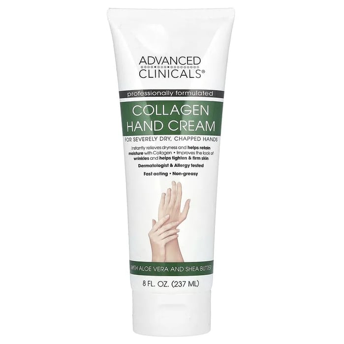 ادفانسد كلينيكالز‏ كريم اليد بالكولاجين 237مل Advanced Clinicals Collagen Hand Cream