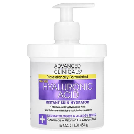 كريم حمض الهيالورونيك Advanced Clinicals, Hyaluronic Acid