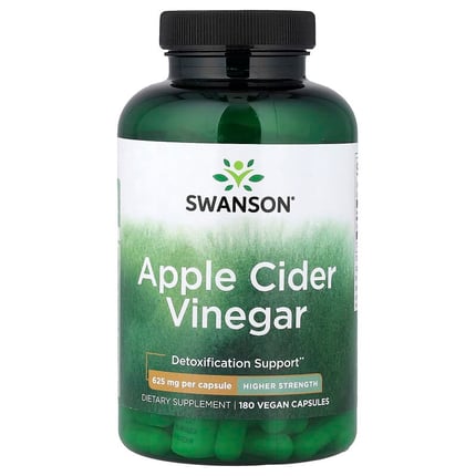 سوانسون‏ خل التفاح قوة أعلى 180 كبسولة نباتية (625 ملجم لكل كبسولة) Swanson, Apple Cider Vinegar