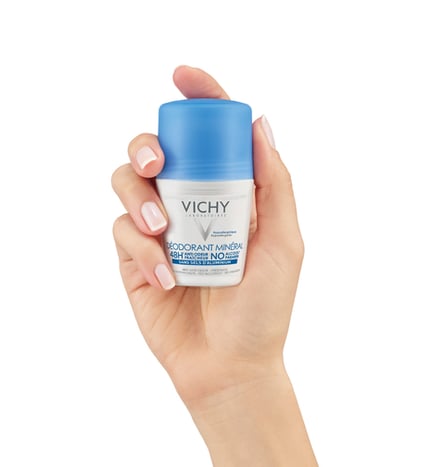 فيشي مزيل عرق مينيرال رول أون 48 ساعة 50مل Vichy Mineral Deodorant Roll On 48-hour