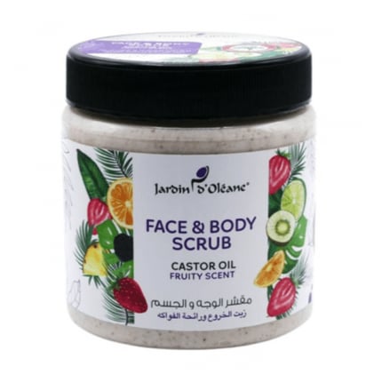 جاردن اوليان مقشر الوجه والجسم زيت الخروع ورائحة الفواكه Jardin D Oleane Castor Oil Fruity Scent