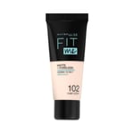 ميبلين فيت مي كريم اساس 102 مات اند بورليس 30مل Maybelline Fit Me Matte And Poreless Foundation