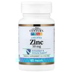 21 سينتري‏ زنك مستخلب 50 ملجم 60 قرص 21st Century Chelated Zinc