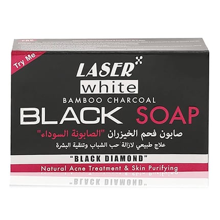 صابون فحم الخيزران الاسود ليزر وايت 100جم