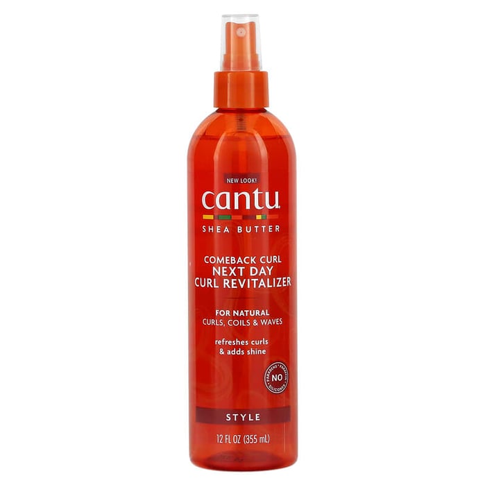 -انتو بخاخ منعش للحفاظ على تجعيد الشعر لليوم التالي بزبدة الشيا Cantu Shea Butter Comeback Curl Next Day Curl Revitalizer