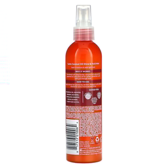 كانتو بخاخ زبدة الشيا وجوز الهند للمعان وتثبيت الشعر Cantu Shea Butter For Natural Hair Coconut Oil Shine & Hold Mist
