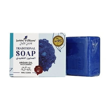 جاردن اوليان الصابون التقليدي زيت الأرغان والنيلة الزرقاء Jardin D Oleane Traditional Soap Argan Oil Nila Zarka