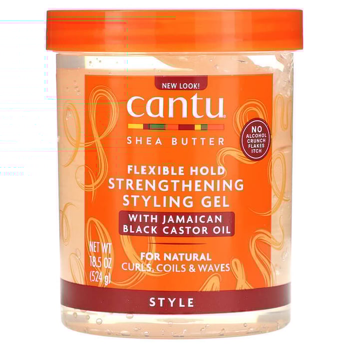 كانتو جل بزيت الخروع الجمايكي لتصفيف الشعر Cantu, Shea Butter, Flexible Hold Strengthening Styling Gel