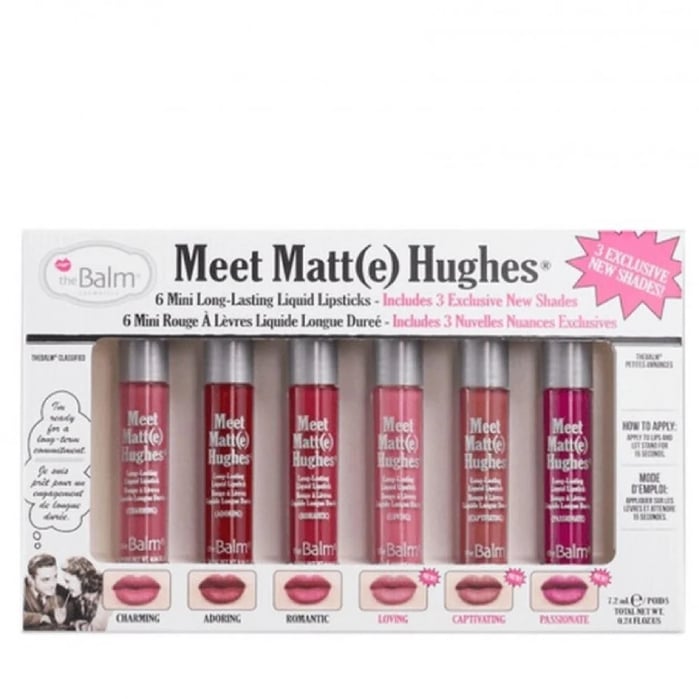 ذا بالم مجموعة أحمر شفاه سائل 6 قطع The Balm Meet Matt(e) Hughes Liquid Lipstick Set