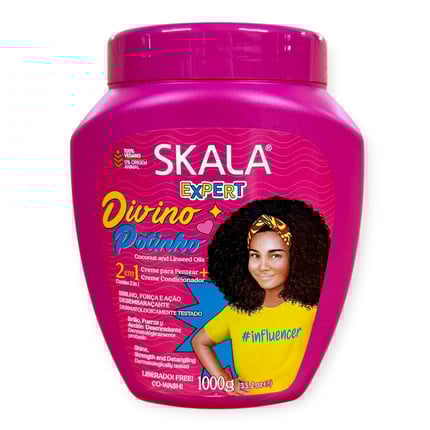 سكالا كريم الشعر المجعد 2 في 1 للأطفال ديفينو بوتينهو 1000جم Scala Divino Botinho 2 in 1 Moisturizing, Nourishing and Detangling Cream for Curly Children's Hair
