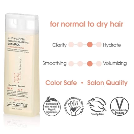 جيوفاني شامبو 50:50 المرطب والمنقي للشعر Giovanni 50:50 Balanced Hydrating Clarifying Shampoo
