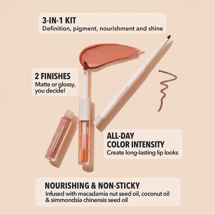 شيجلام قلم محدد شفاه وجلوس سوفت SHEGLAM Soft 90's Glam Lip liner and Lip Duo Set