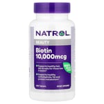 ناترول للشعر والأظافر بيوتين 10000 مكجم 100 قرص Natrol Biotin