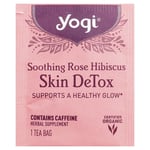 يوجي تي‏ شاي مزيل سموم البشرة بالكركديه 16 كيس Yogi Tea Skin DeTox Soothing Rose Hibiscus