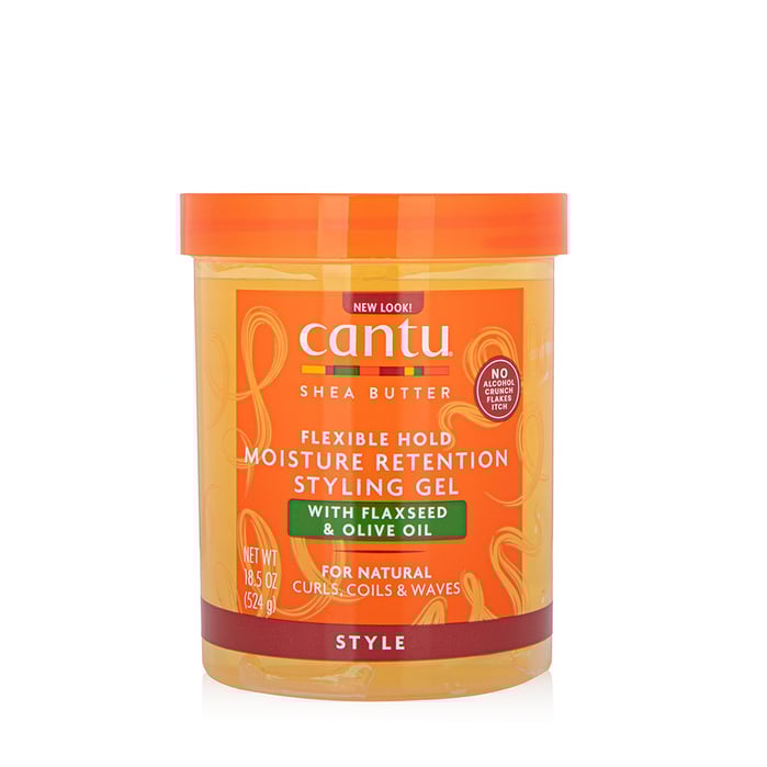 كانتو جل تصفيف ببذور الكتان و زيت الزيتون Cantu Shea Butter Flexible Hold Moisture Retention Styling Gel With Flaxseed & Olive Oil