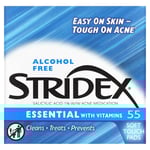 قطن ستريدكس الأزرق الخالي من الكحول لتنظيف البشرة وعلاج الحبوب 55 قطنة