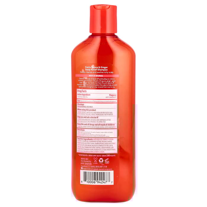 كانتو شامبو بالجوافة والزنجبيل ضد القشرة 400مل Cantu Guava & Ginger Anti Dandruff Shampoo