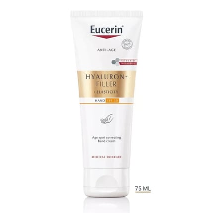 يوسرين كريم مفتح لليدين مع حماية من الشمس 75مل Eucerin Hyaluron-filler + elasticity hand cream