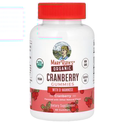 ماري روث علكة التوت البري العضوي لصحة المسالك البولية 60 علكة MaryRuth Organics Organic Cranberry Gummies