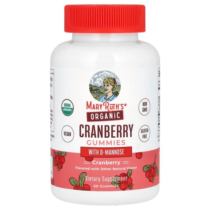 ماري روث علكة التوت البري العضوي لصحة المسالك البولية 60 علكة MaryRuth Organics Organic Cranberry Gummies