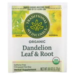 تراديشيونال ميديسينالز شاي اوراق وجذور الهندباء 16 كيس Traditional Medicinals Herbal Teas Organic Dandelion Leaf & Root