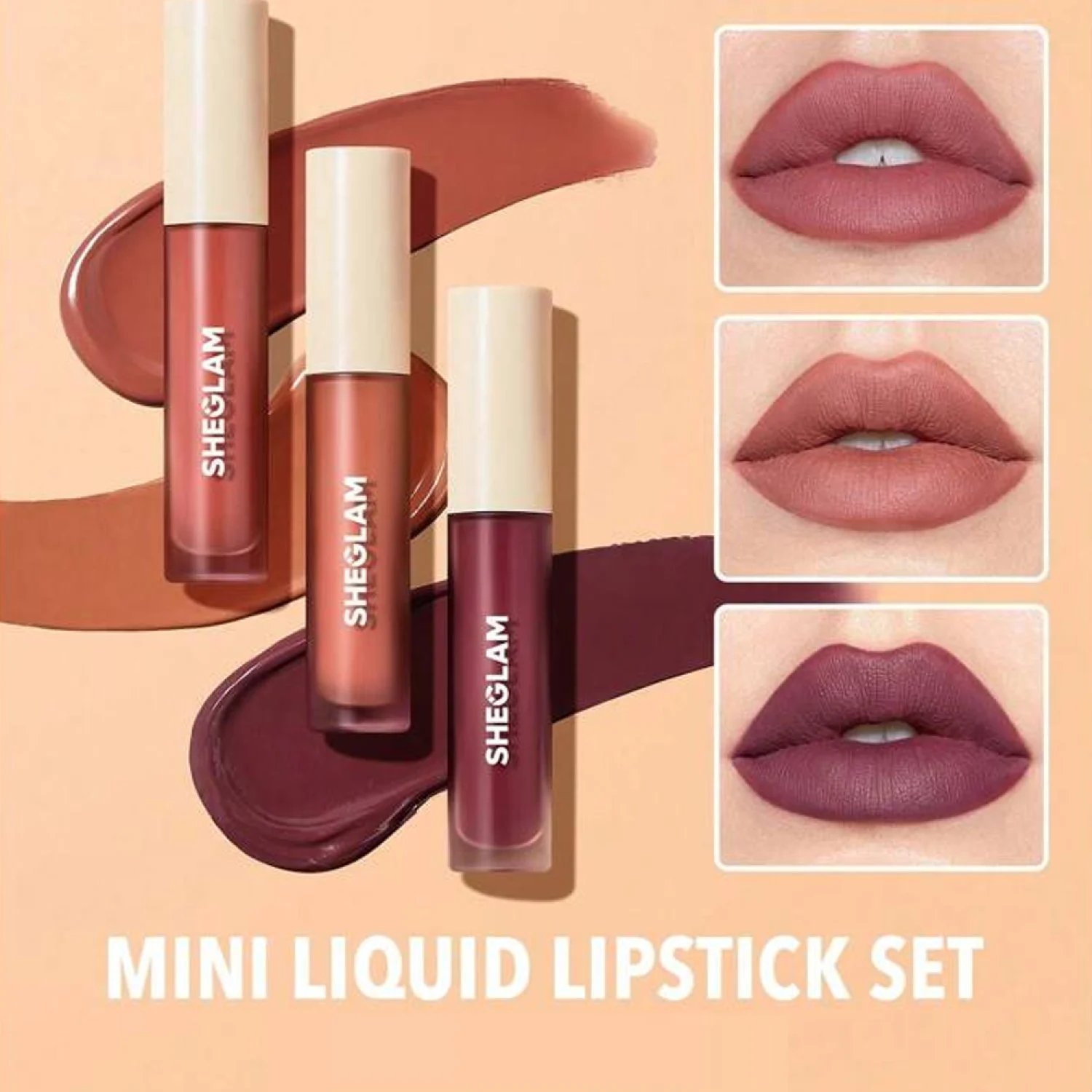 شيجلام مجموعة أحمر شفاه روج سائل مات ألور ميني SHEGLAM Matte Allure Mini Liquid Lipstick Set