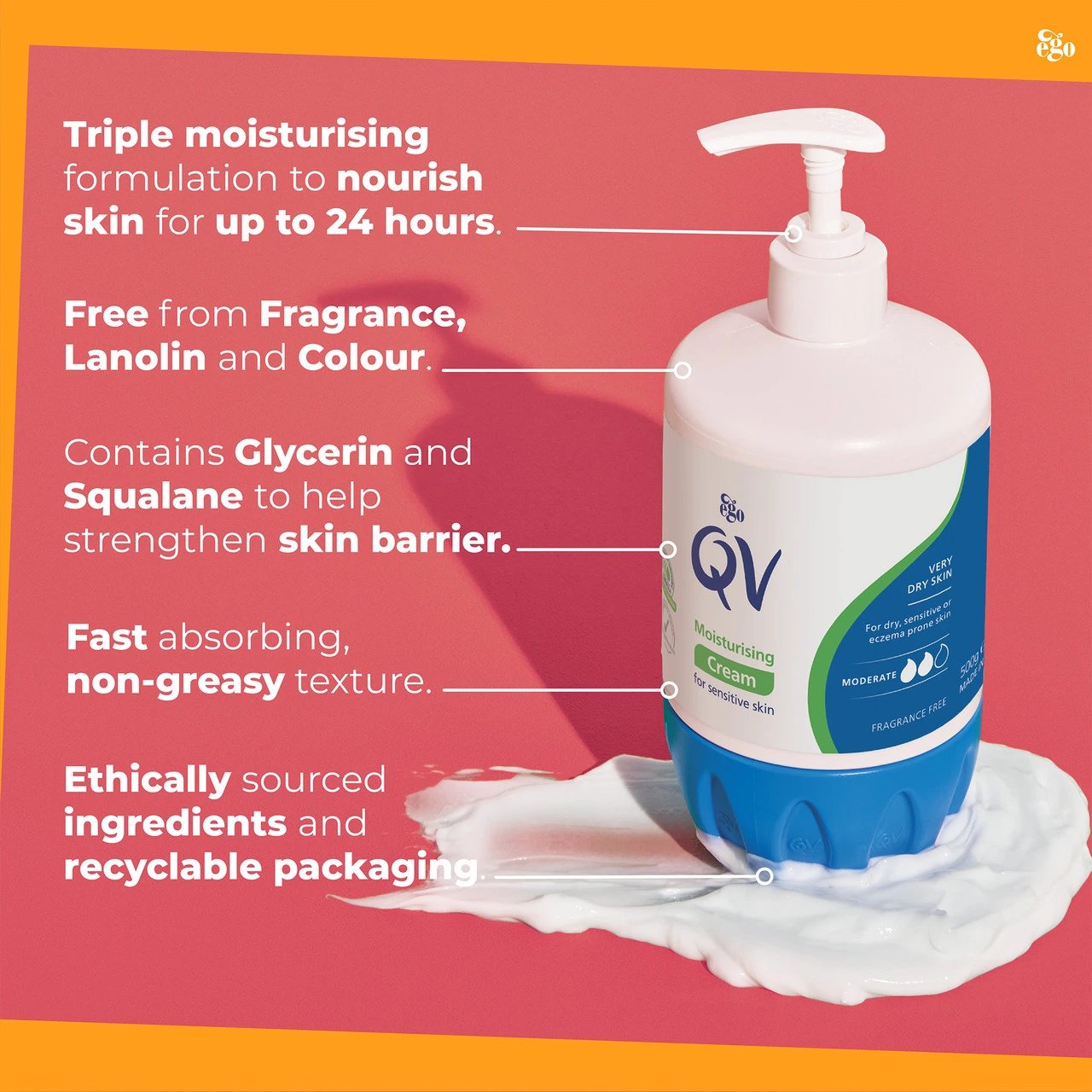 كريم كيوفي لترطيب البشرة 500جم QV Cream