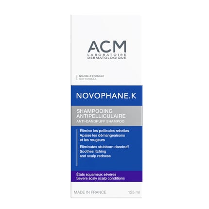 شامبو ACM Novophane.K مضاد للقشرة لعلاج حكة فروة الرأس وتنظيم إفراز الزيوت – متجر تو كوين