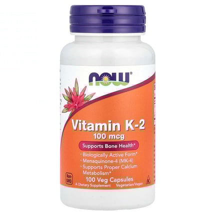 ناو فودز فيتامين ك2 -100 ميكروغرام -100 كبسولة نباتية Now Foods Vitamin K2