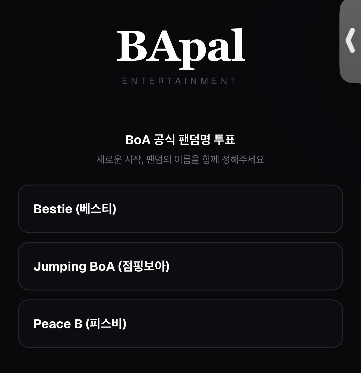 [잡담] 보아 팬클럽명 후보 떴네 | 인스티즈