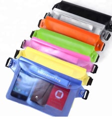 Gennemsigtig vandtæt bæltetaske - 17x22 cm