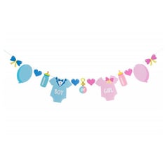Babytøj Gender Reveal Guirlande Lyseblå/Lyserød